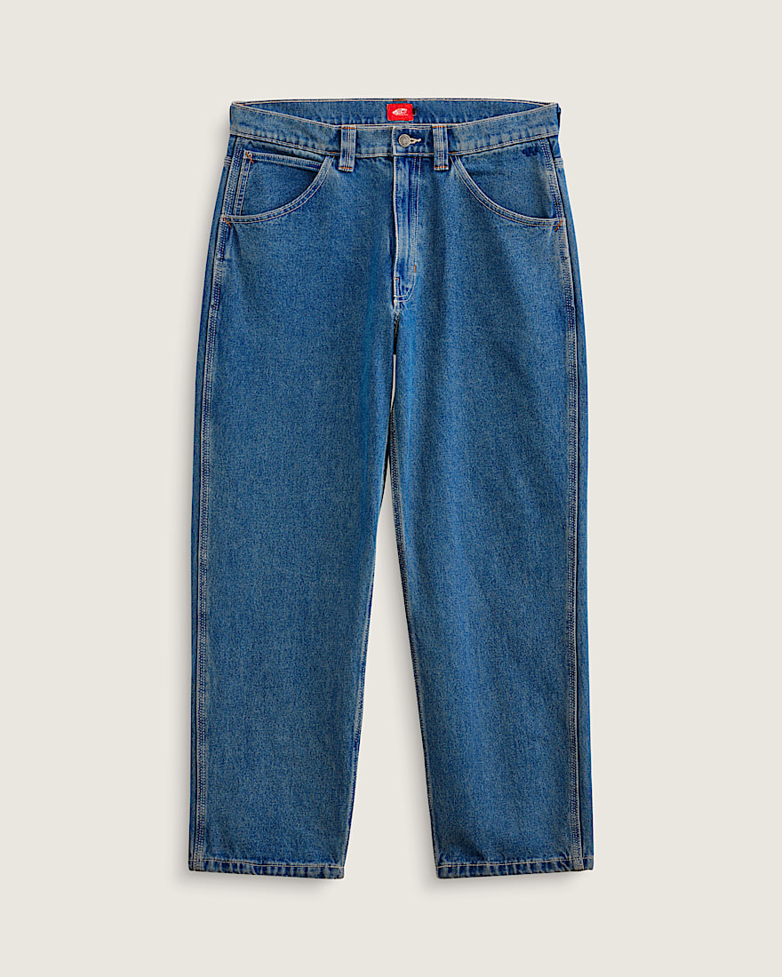 Skate Check5 Loose Denim Pants VANS Vintage Indigo Blue HERO