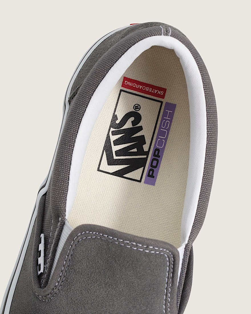Skate SlipOn Shoe VANS Silver Grey ALT4