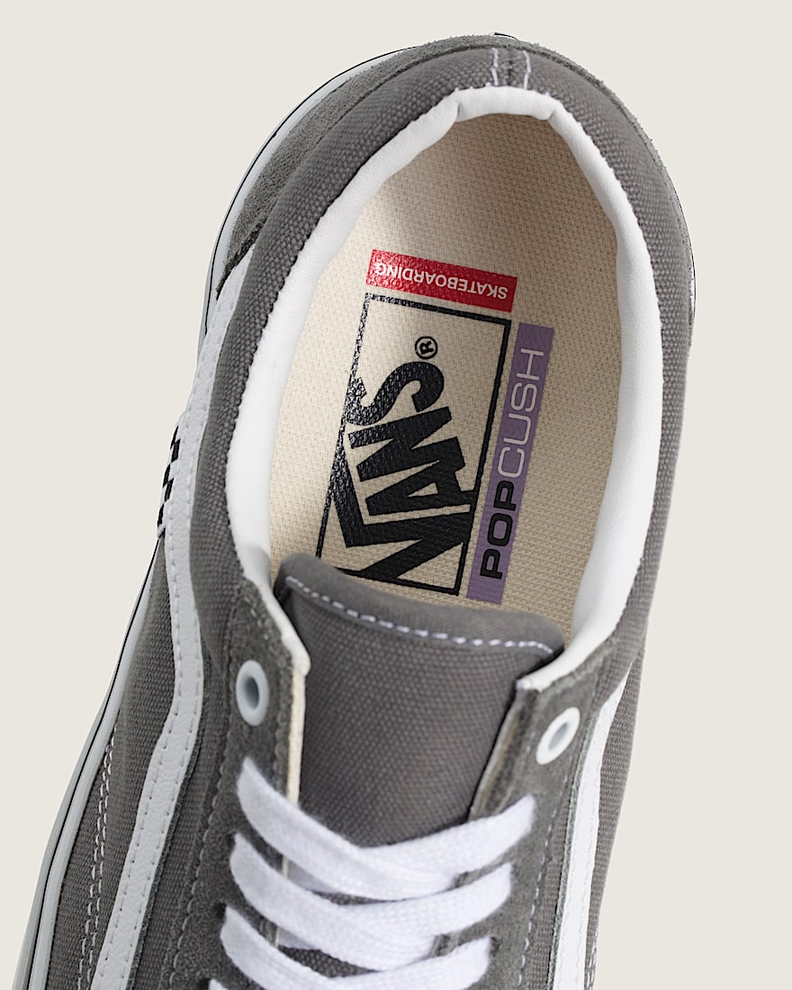 Skate Old Skool Shoe VANS Pewter Grey  White ALT4