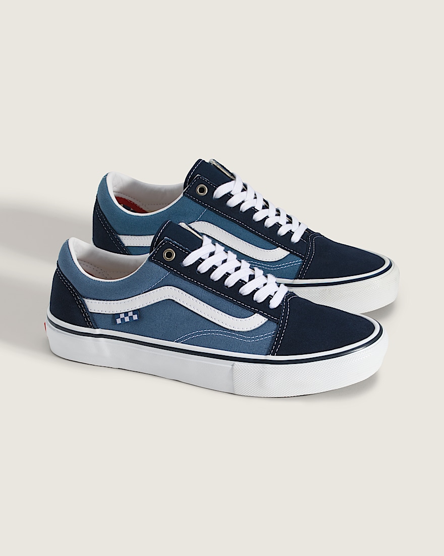 Skate Old Skool Shoe VANS Navy Blue  White ALT1