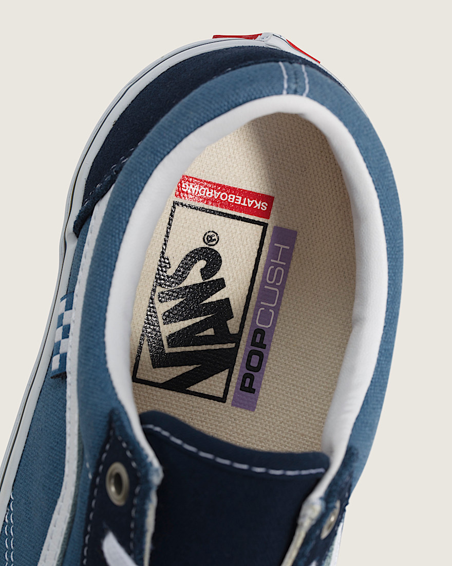 Skate Old Skool Shoe VANS Navy Blue  White ALT4