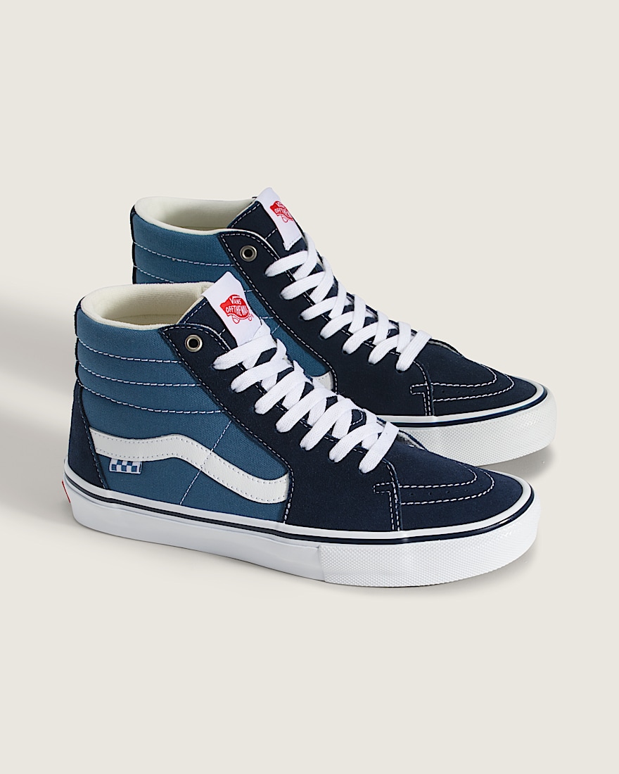 Skate Sk8Hi Shoe VANS Navy Blue  White ALT1