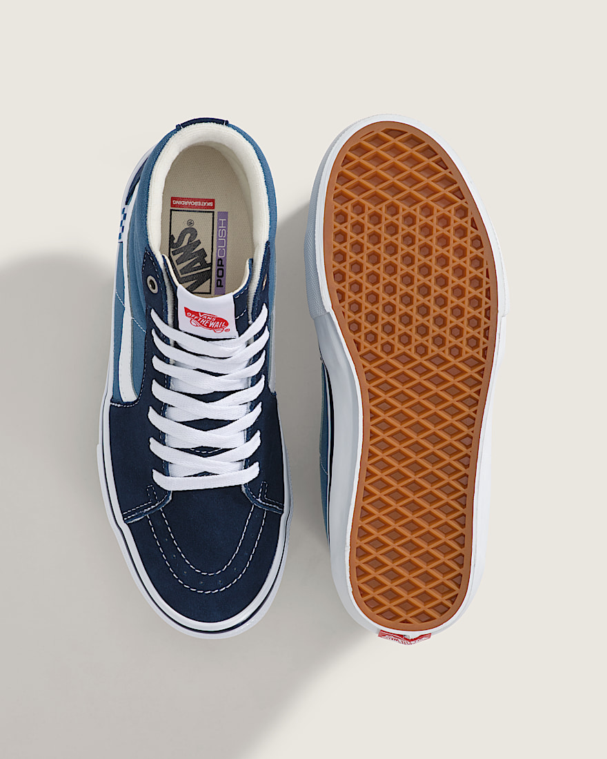 Skate Sk8Hi Shoe VANS Navy Blue White ALT2