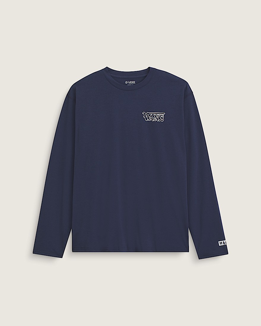 Outline Hybrid Long Sleeve Shirt VANS Dress Blue HERO