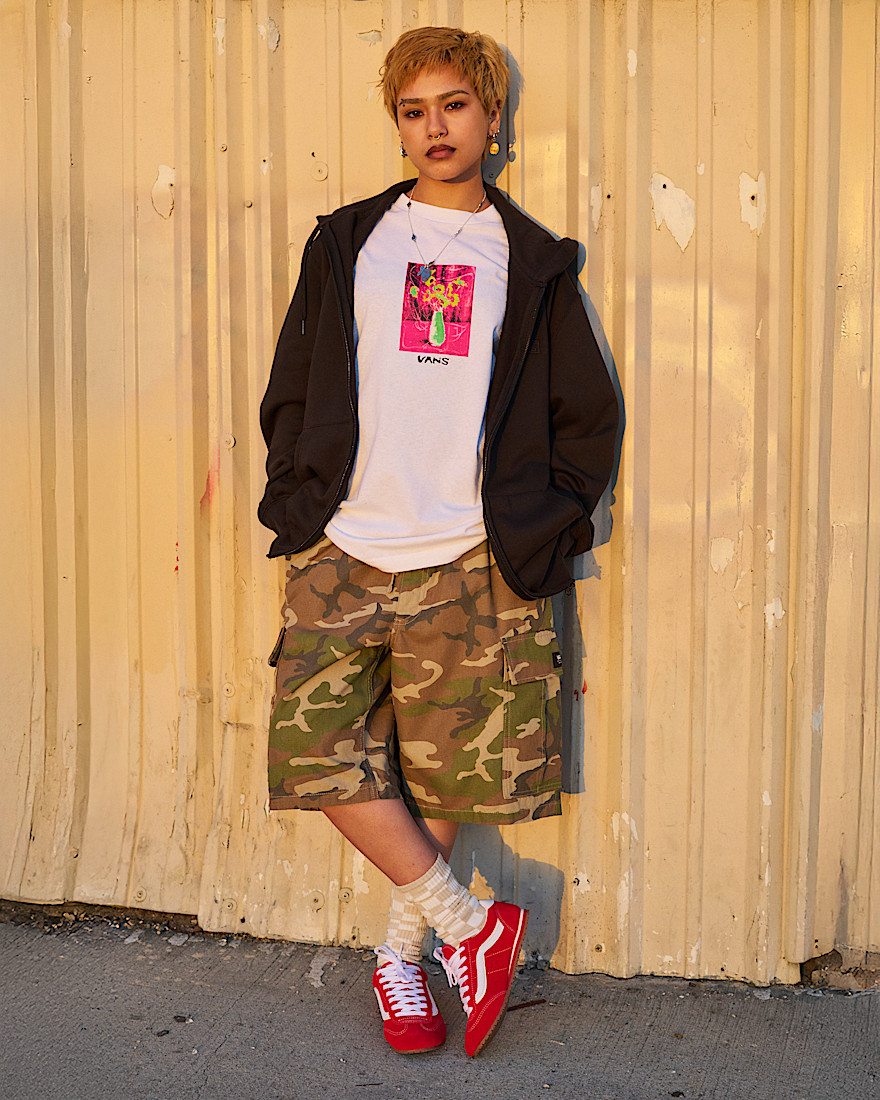 Range Cargo Loose 22 Shorts VANS Vintage Camo Brown  Green ALT4