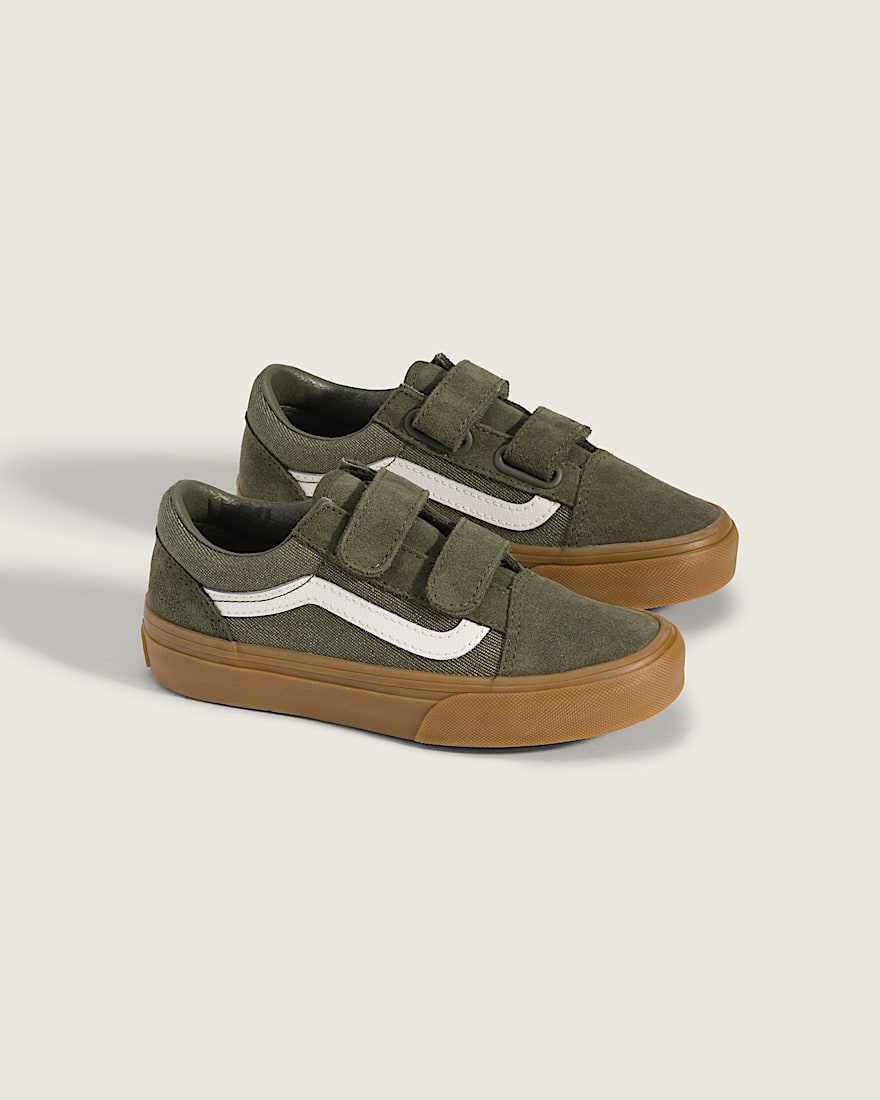 Little Kids Old Skool V Shoe VANS Green ALT1