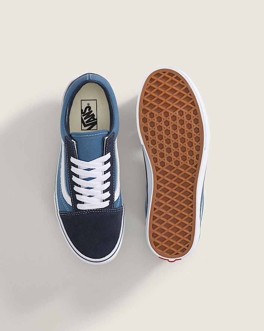 Big Kids Old Skool Shoe VANS Navy Blue ALT2
