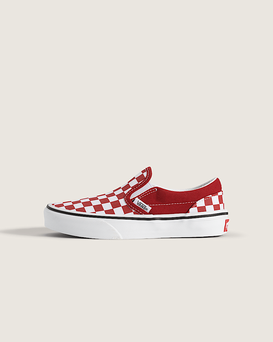 Little Kids Classic SlipOn Checkerboard Shoe VANS Checkerboard Chili Pepper Red HERO