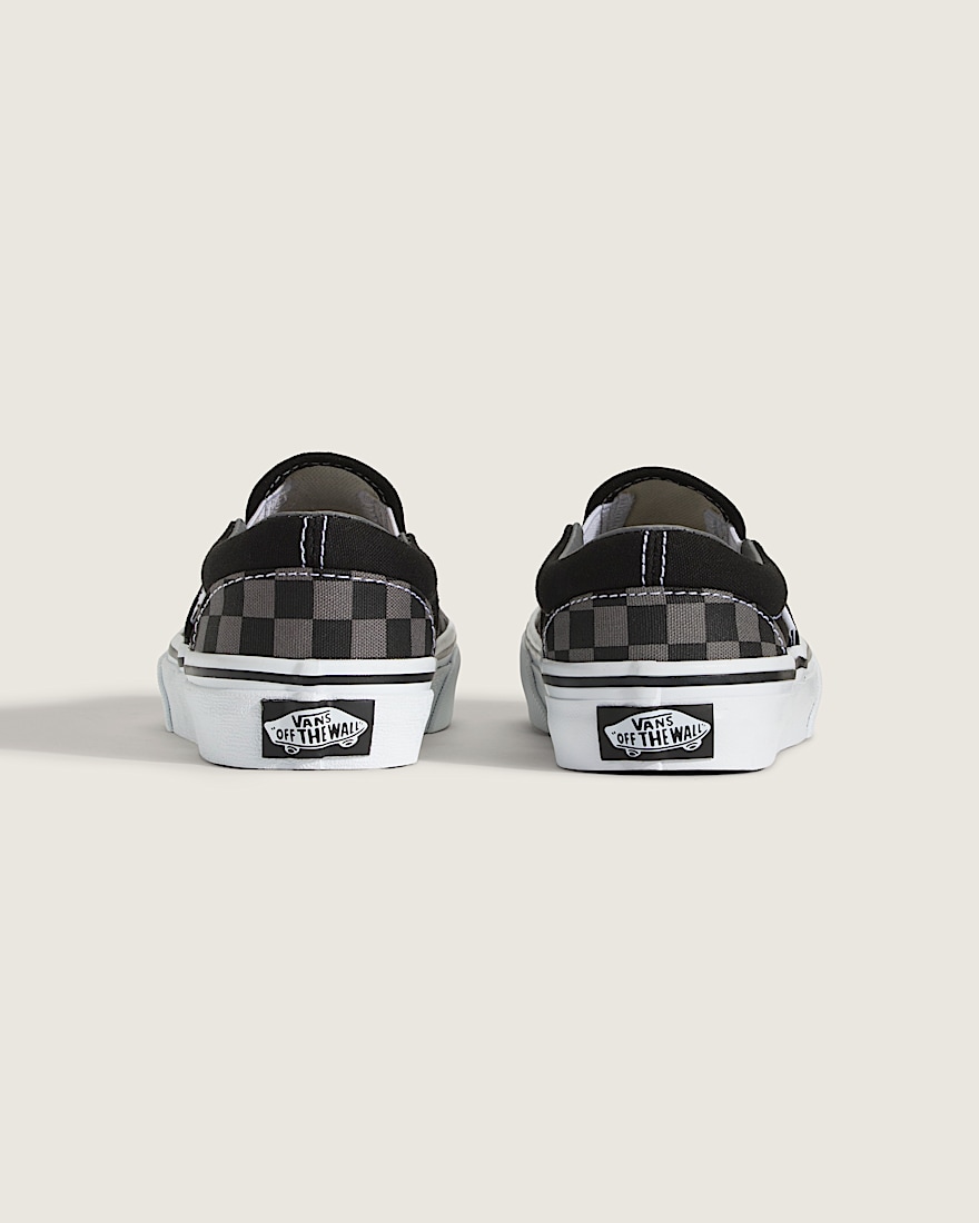 Little Kids Classic SlipOn Checkerboard Shoe VANS Checkerboard Black  Pewter Grey ALT3