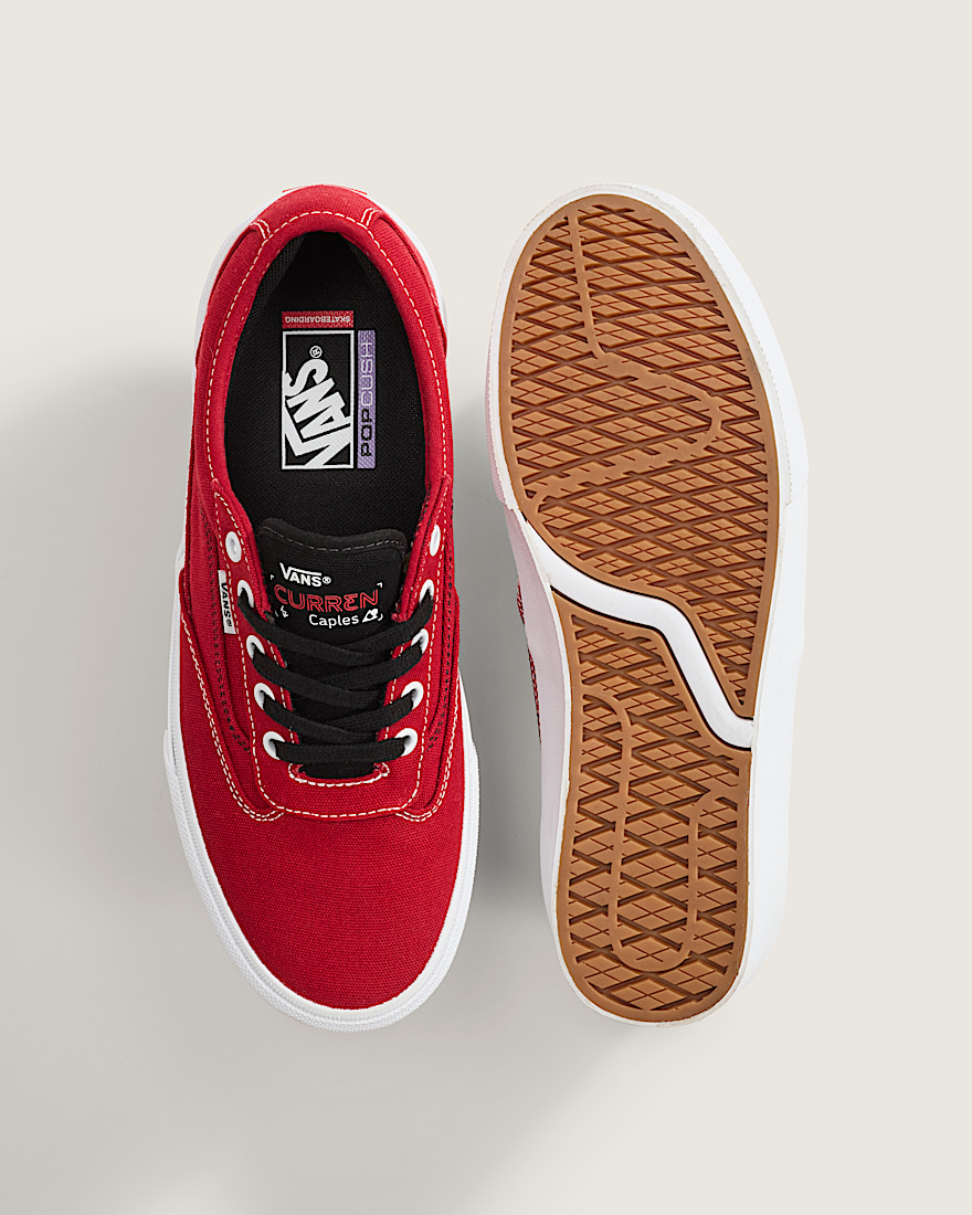 Skate Curren Caples Shoe VANS Red  White ALT3
