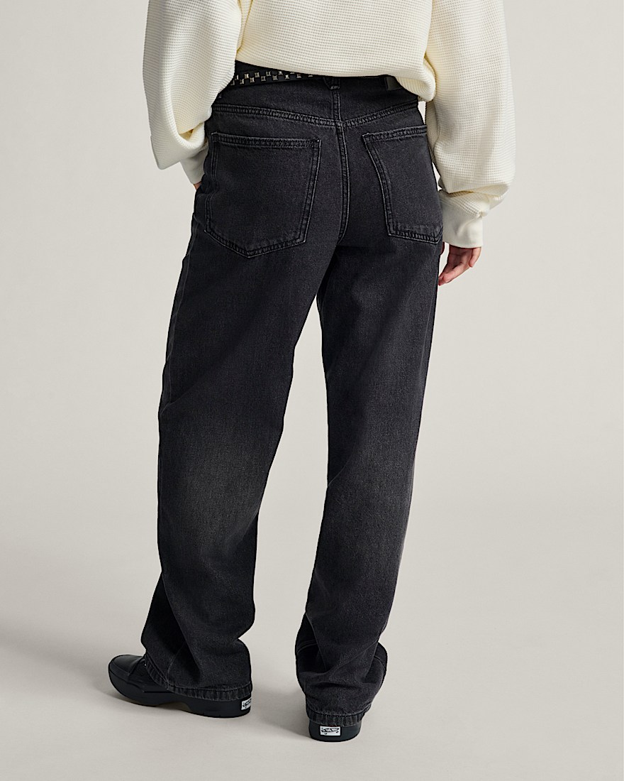 Sirelle 5 Pocket Denim Puddle Pants VANS Black ALT4