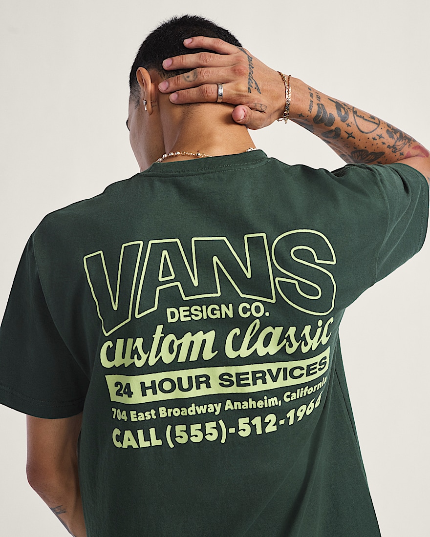 Shop Front TShirt VANS Dried Kelp Green ALT4