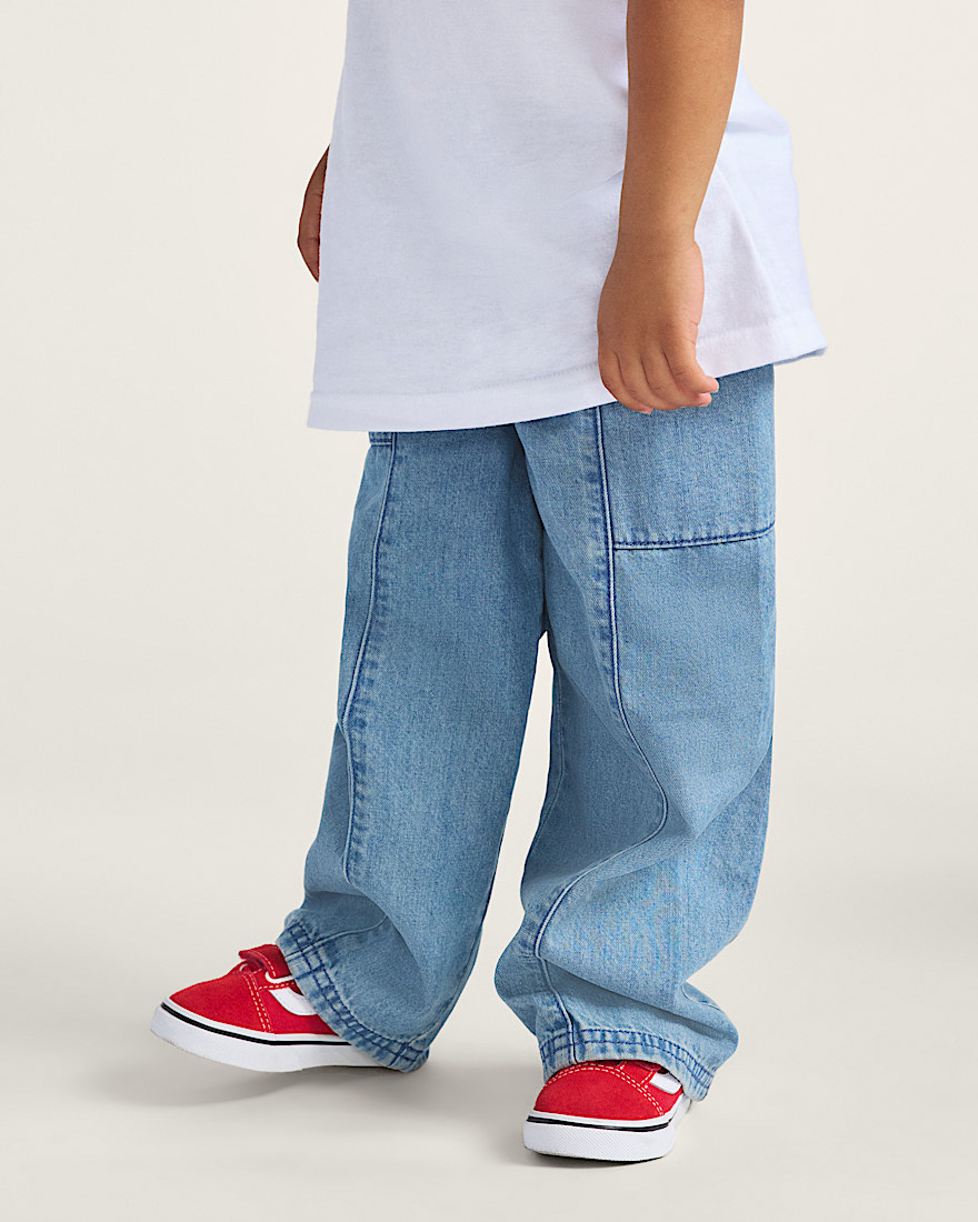Little Kids Naithin Denim Pants VANS Stonewash Blue ALT4