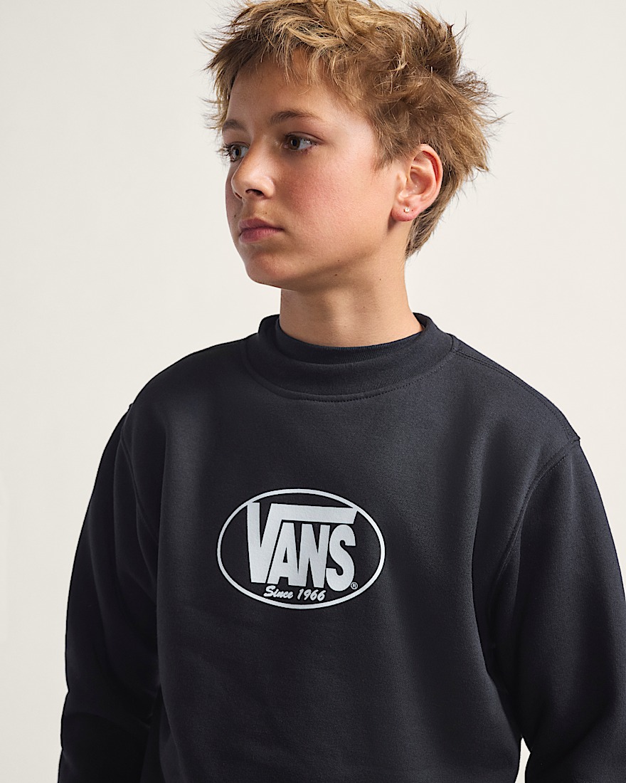Kids Classic Oval Crew Sweatshirt VANS Black ALT4