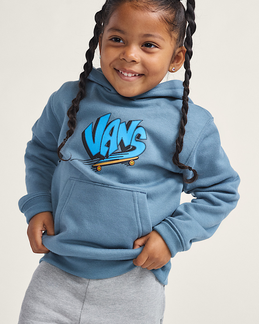 Little Kids Vans Sk8 Pullover Hoodie VANS Stormy Weather Black ALT4