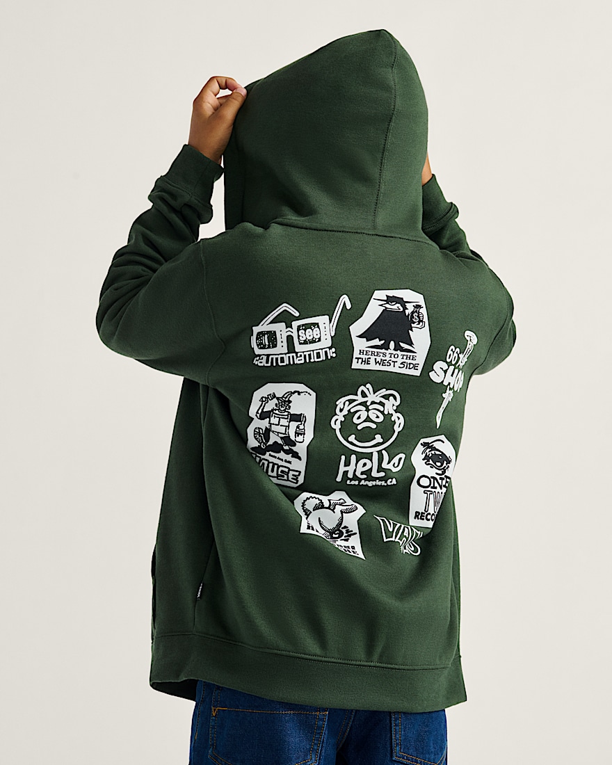 Kids Classified Zip Hoodie VANS Dried Kelp Green ALT2