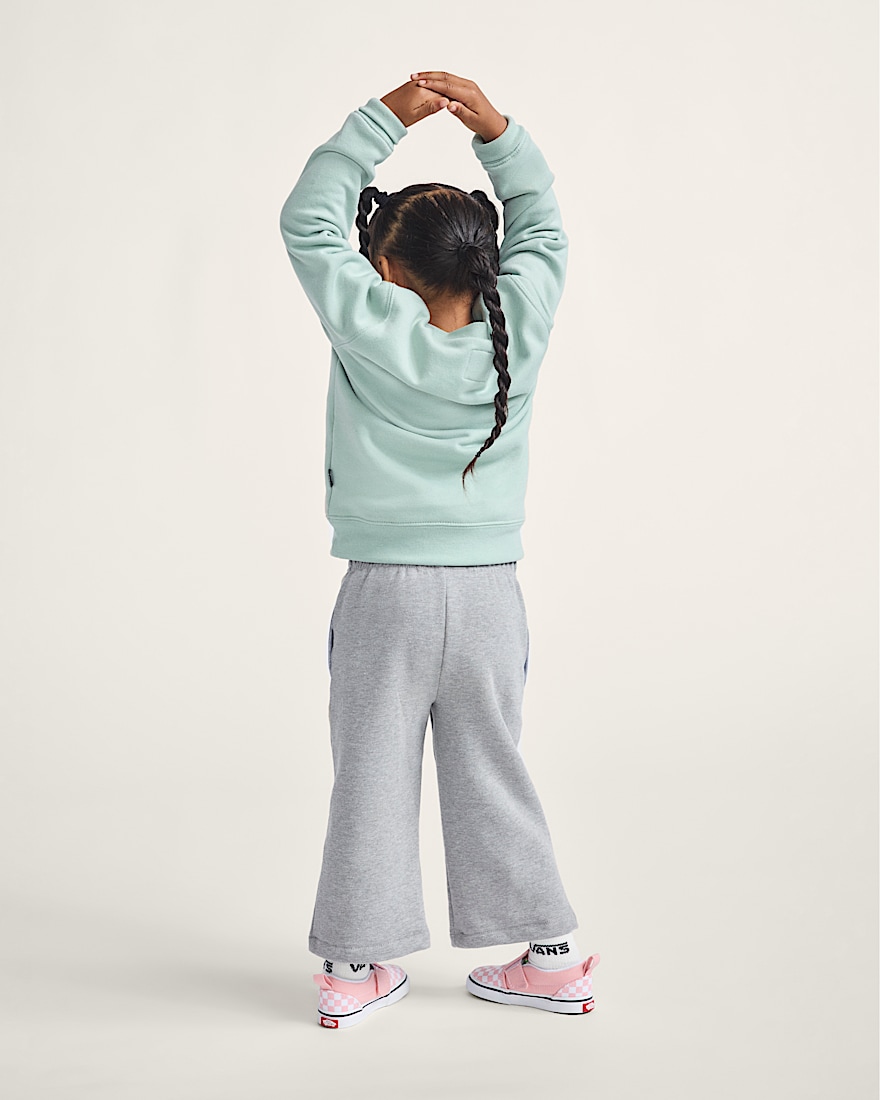 Little Kids Classic Oval Crew Sweatshirt VANS Grey Olive Green ALT3