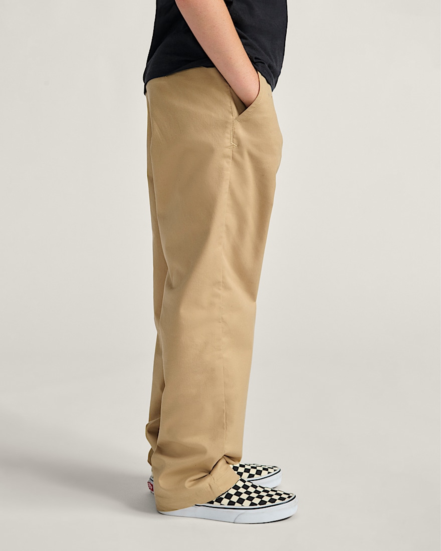 Kids Authentic Chino Loose Pants VANS Incense Brown ALT4