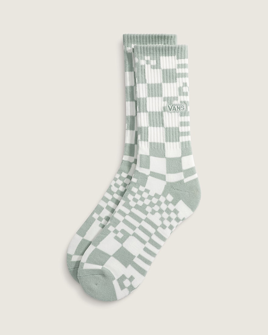 Checkerboard Mash Up Crew Socks - 1