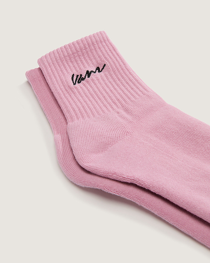 Classic Script Half Crew Socks VANS Dawn Pink ALT2