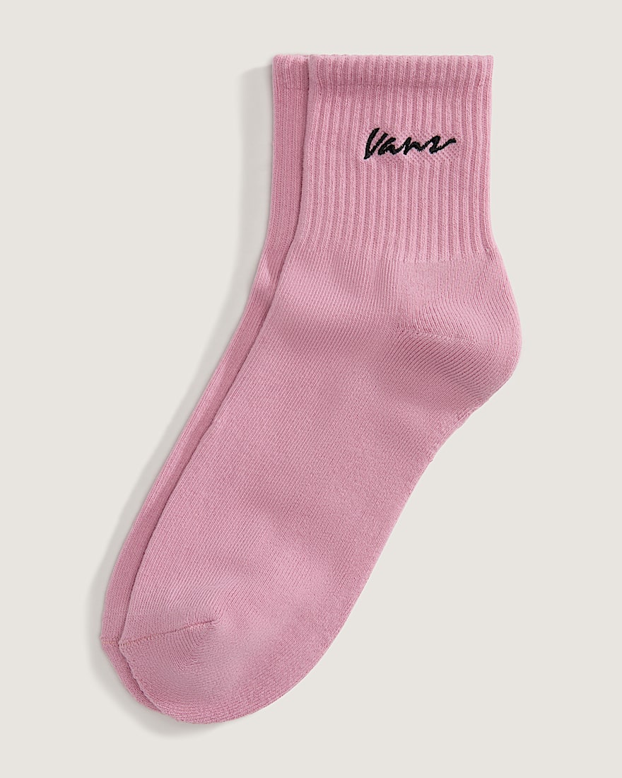 Classic Script Half Crew Socks VANS Dawn Pink HERO
