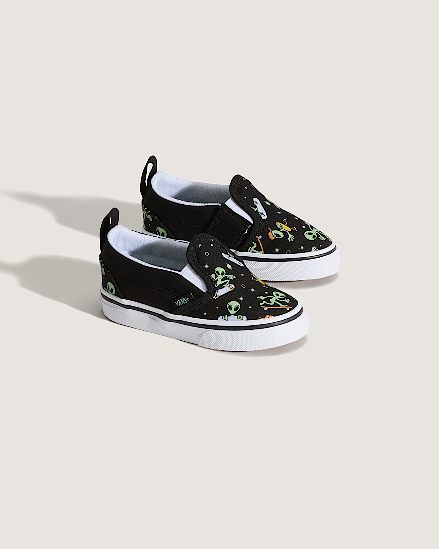 Toddler Classic SlipOn V Shoe VANS Black  Green ALT1