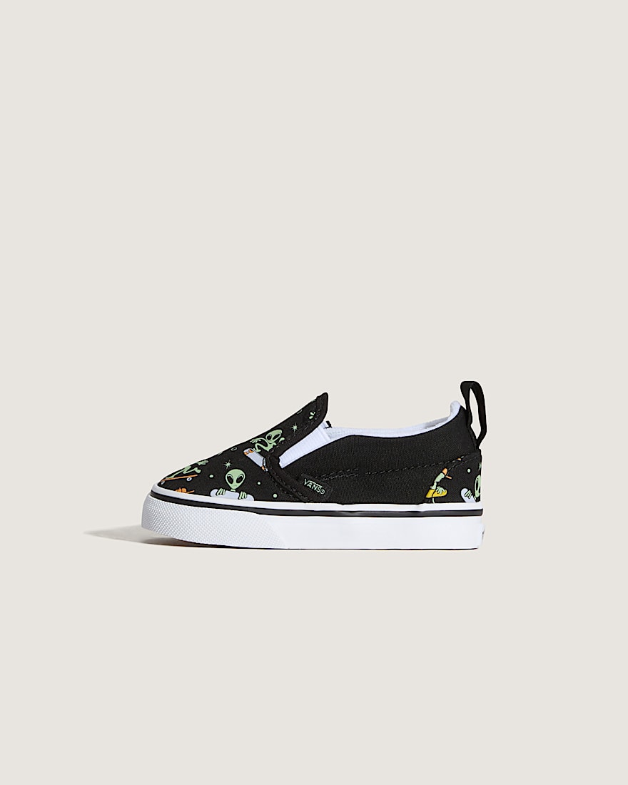 Toddler Classic SlipOn V Shoe VANS Black  Green HERO