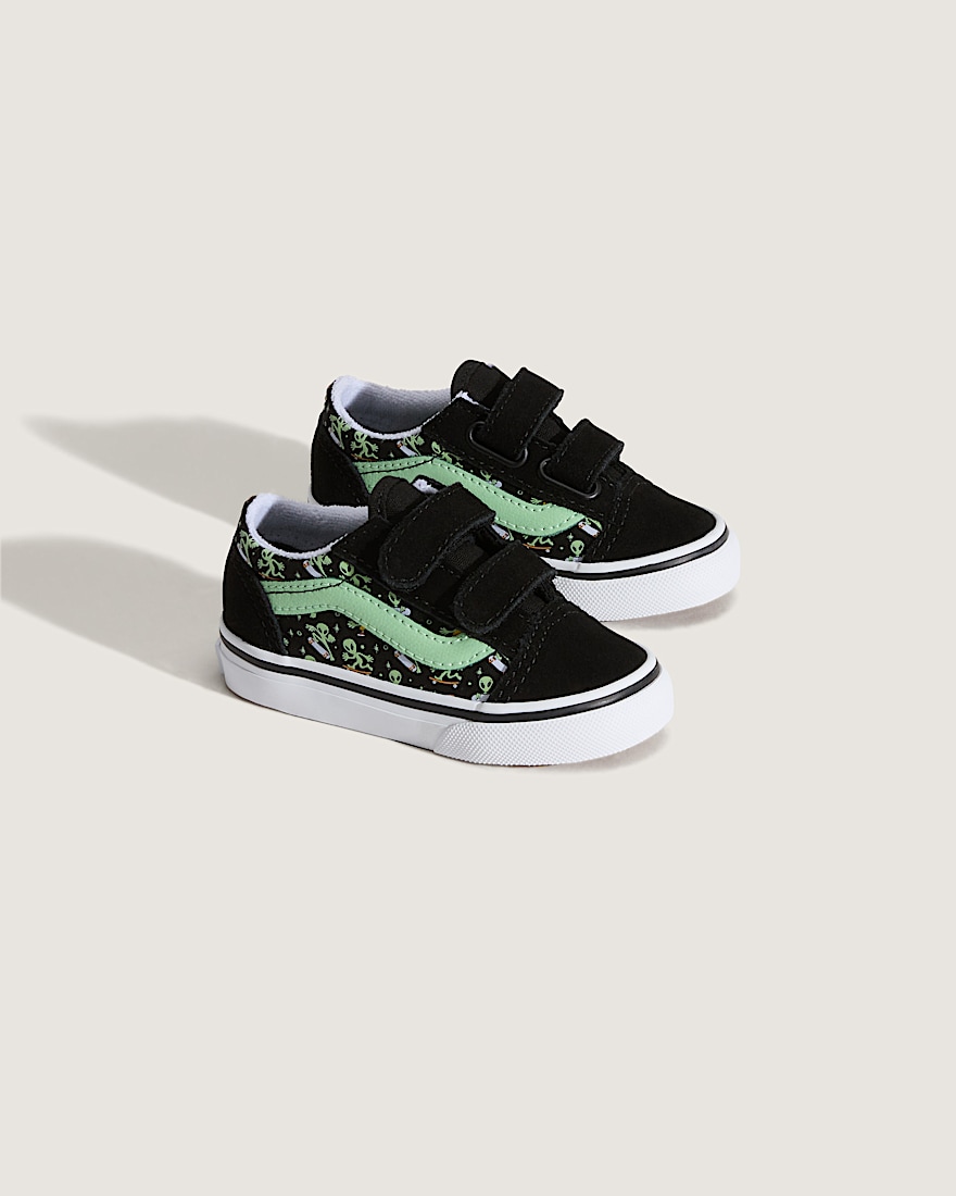 Toddler Old Skool V Shoe VANS Black  Green ALT1