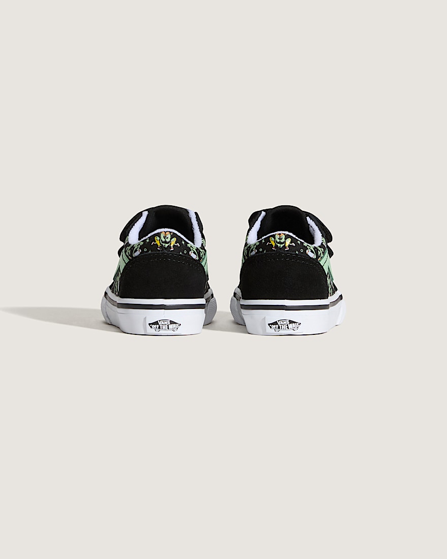 Toddler Old Skool V Shoe VANS Black  Green ALT3