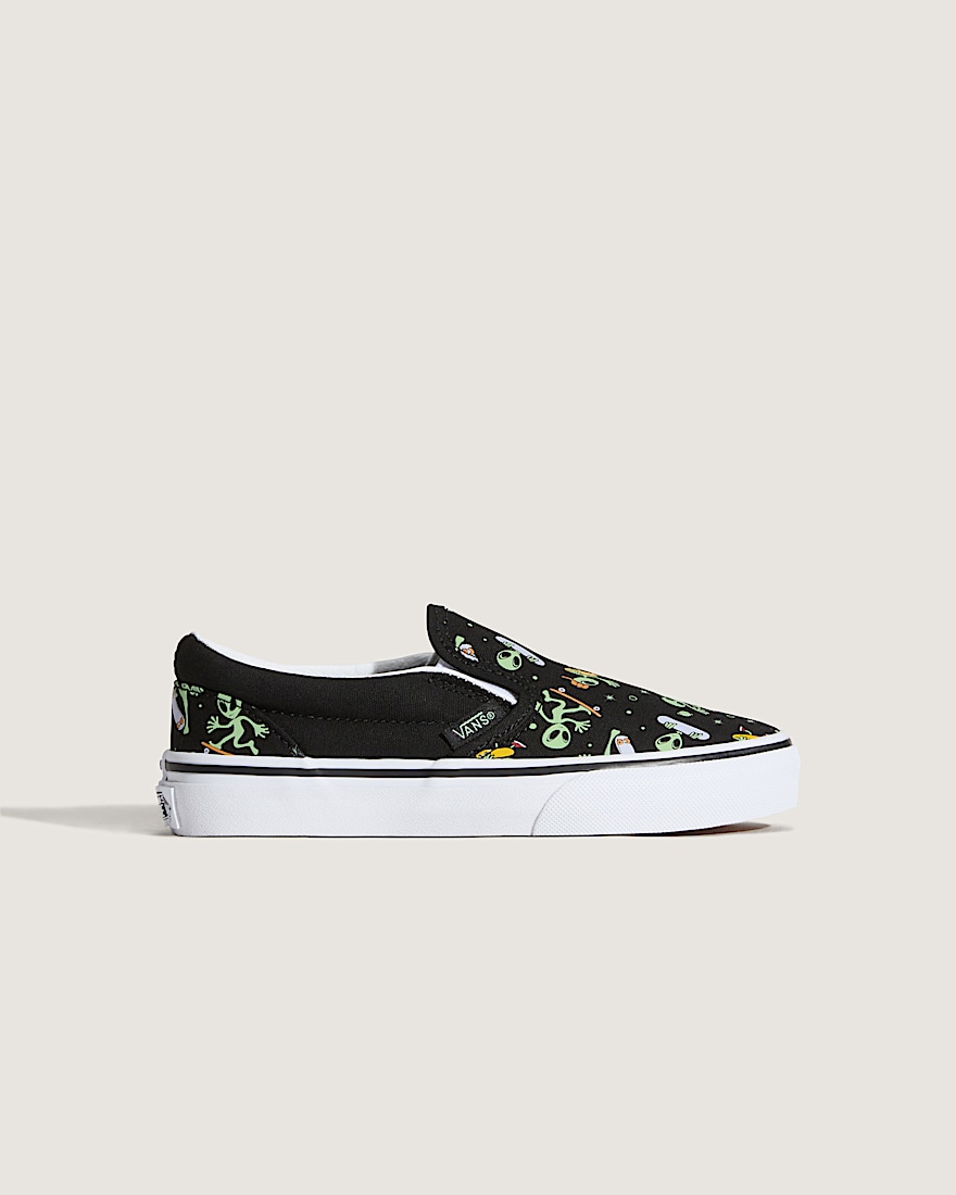 Little Kids Classic SlipOn Shoe VANS Black  Green ALT4