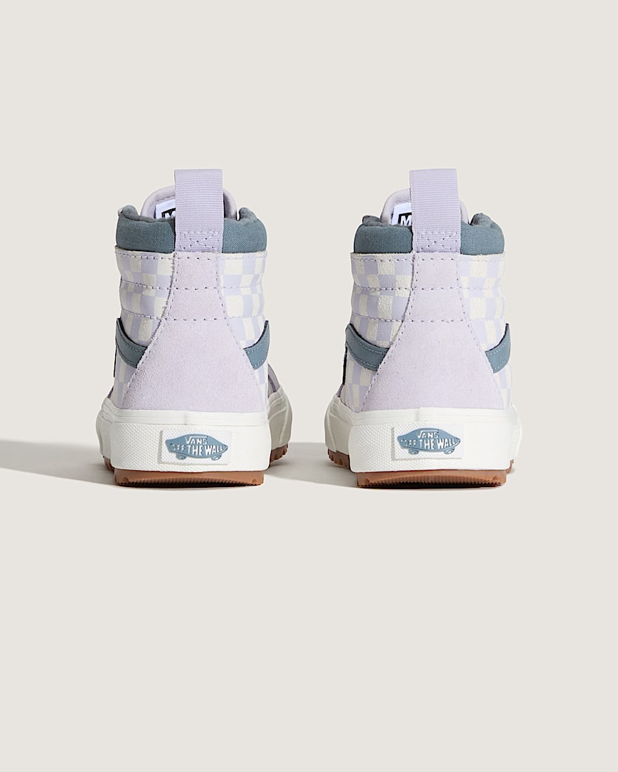 Little Kids Sk8Hi Water Resistant Checkerboard Shoe VANS Lilac Mist Purple ALT3