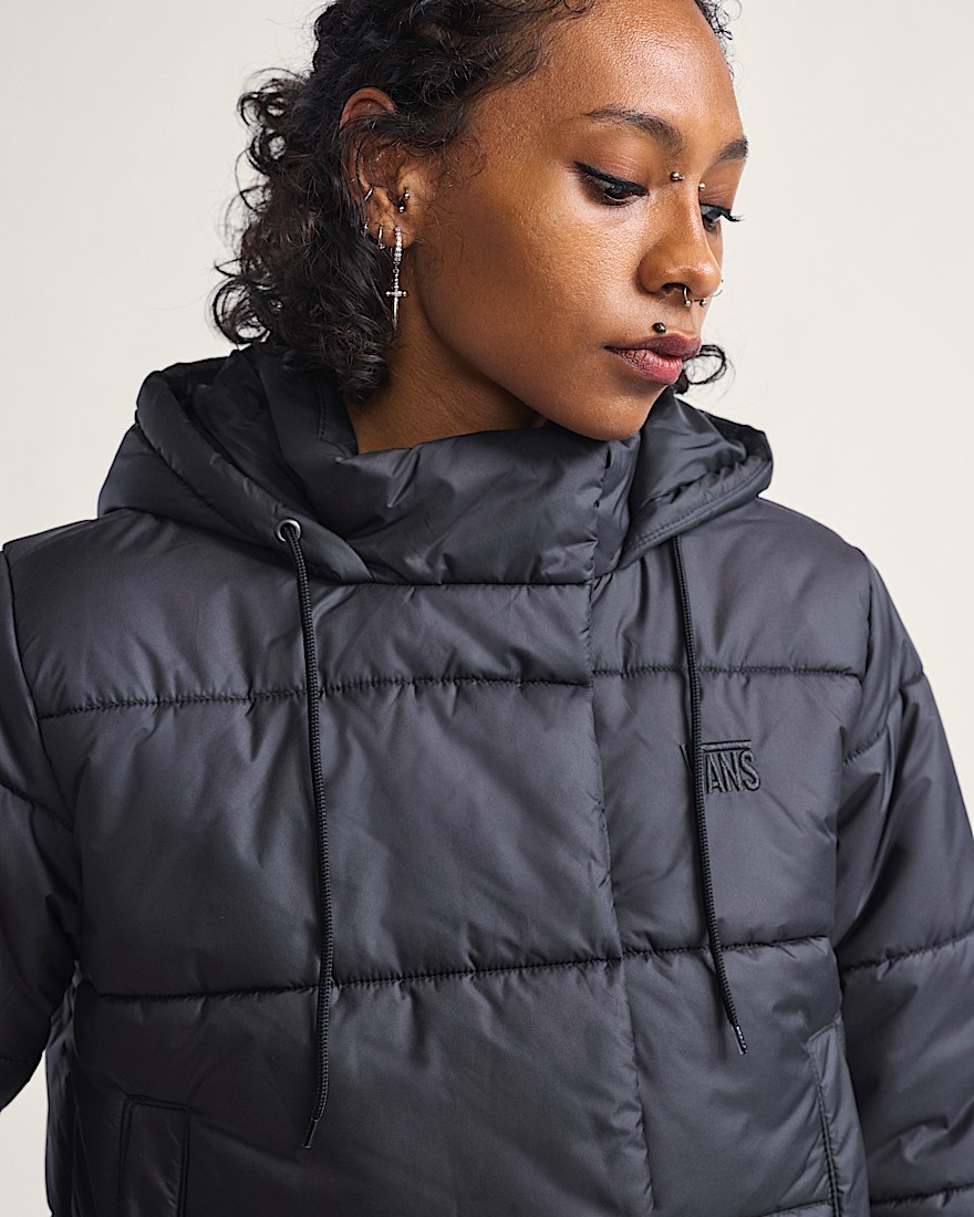 Hillgate Cropped Puffer Jacket VANS Black ALT4