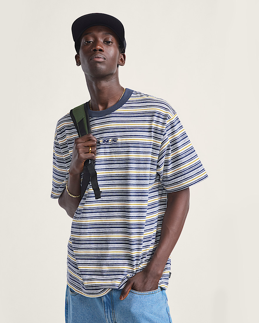 Cameron Stripe Shirt VANS Blue Marshmallow White HERO