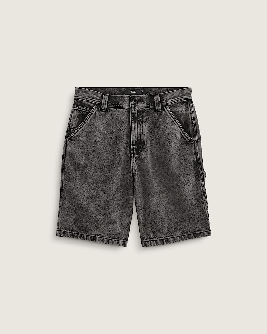 Drill Chore Loose Denim Shorts - 1
