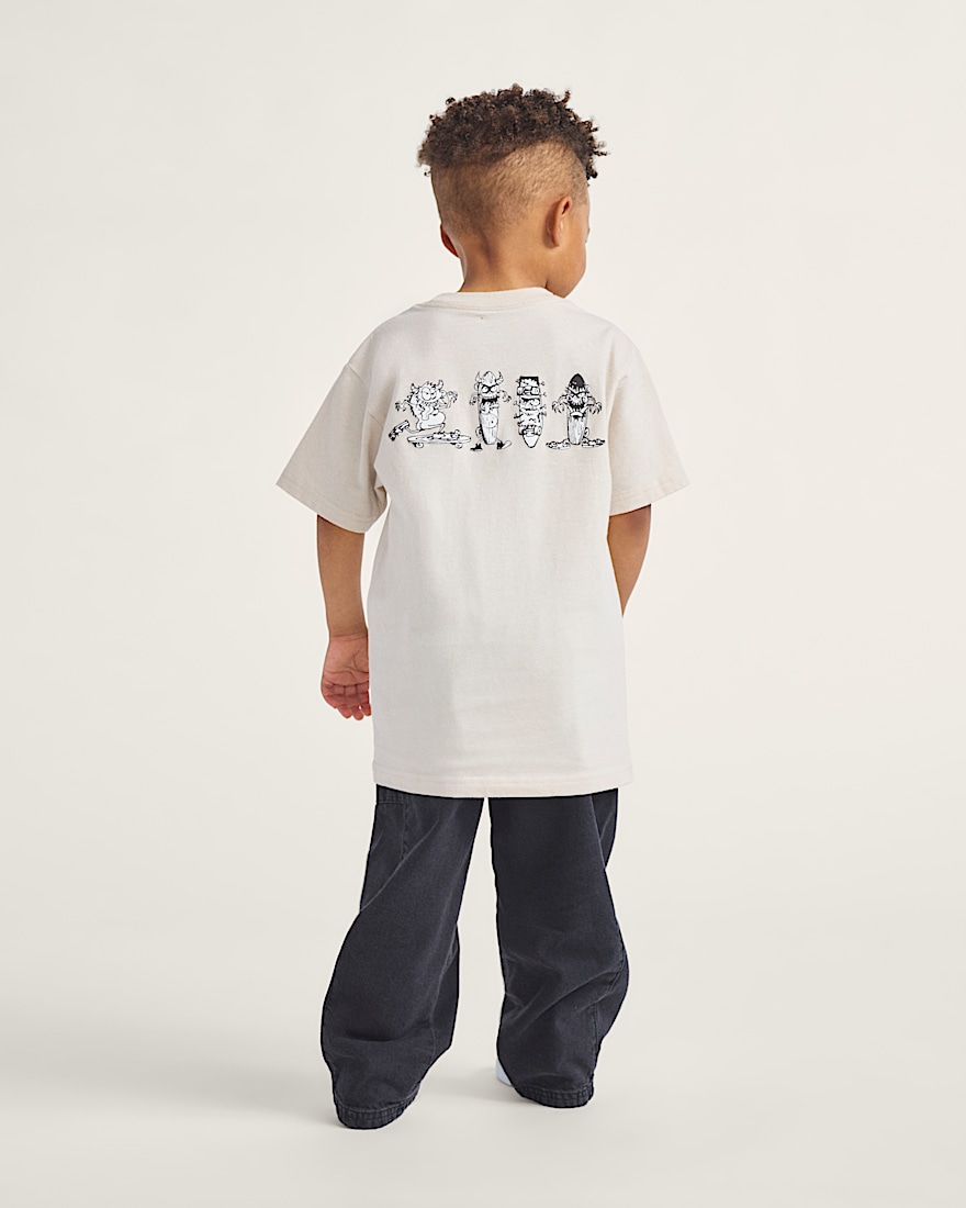 Little Kids Sk8 Posse TShirt VANS Taupe Mist Grey ALT2