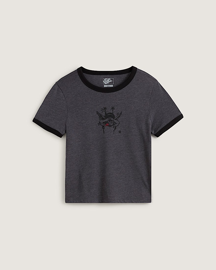 Cruzing Ringer TShirt VANS Asphalt Heather Grey HERO