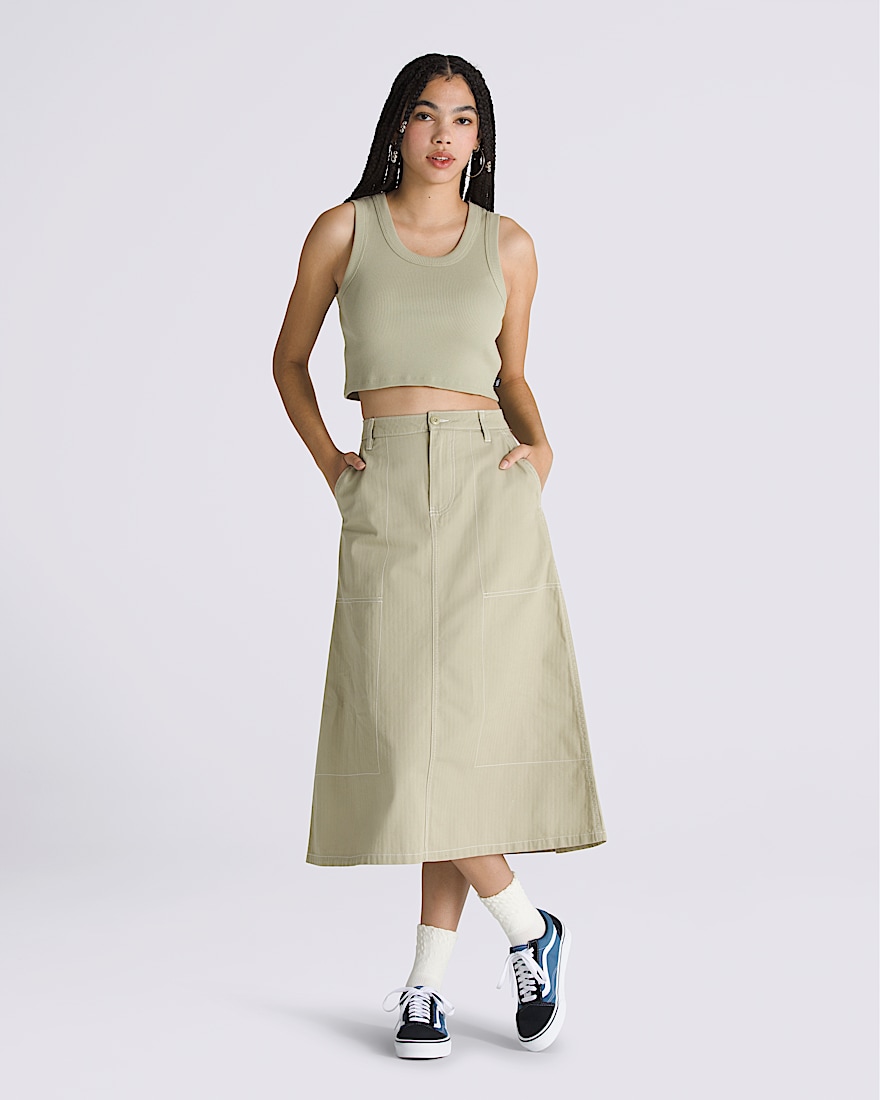 Drew Rib Tank Top VANS Elm Tan Beige ALT5