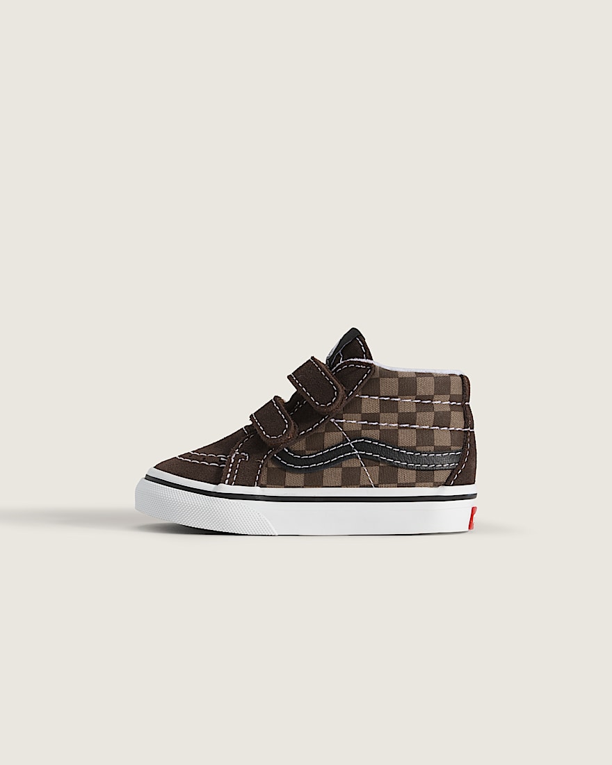 Toddler Sk8Mid V Checkerboard Shoe VANS Checkerboard Brown HERO