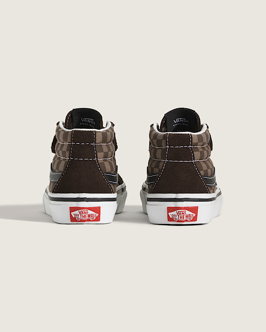 Little Kids Sk8Mid V Checkerboard Shoe VANS Checkerboard Brown ALT3