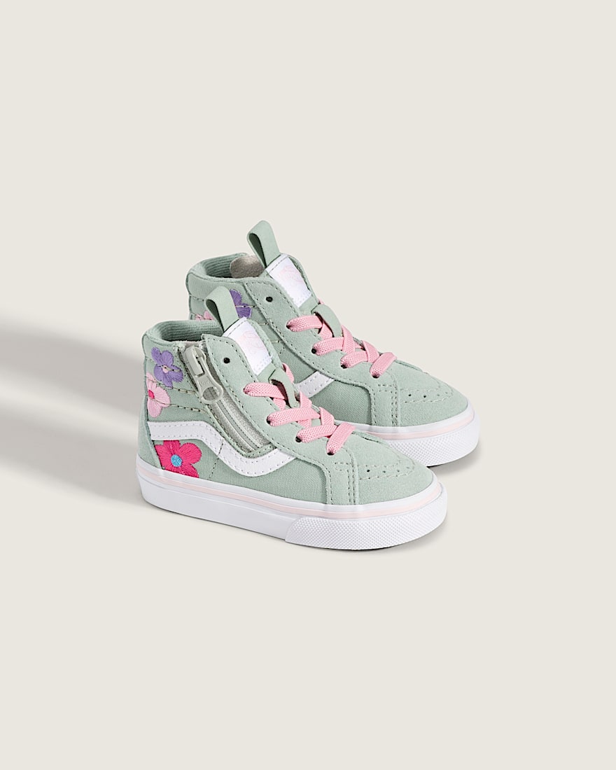 Toddler Sk8Hi Side Zip Shoe VANS Grey  Olive Green ALT1