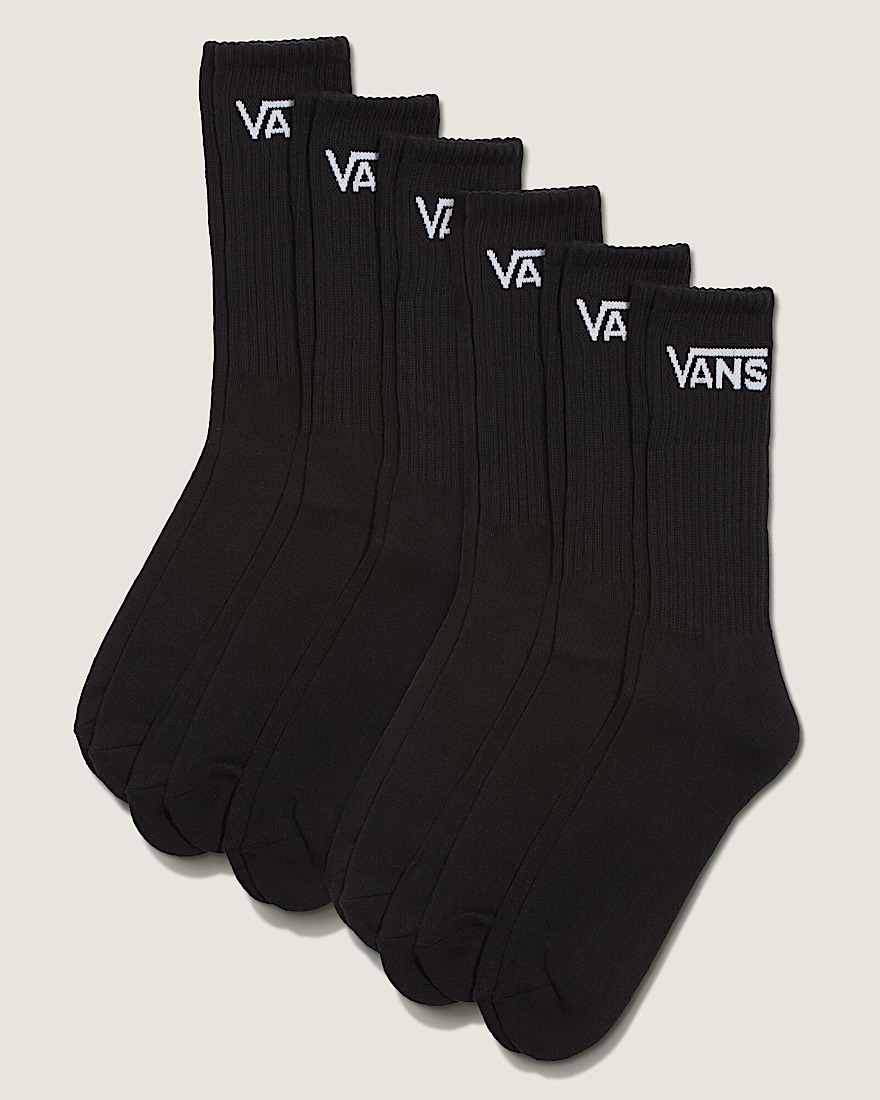 Classic Crew Socks 6Pack VANS Black HERO