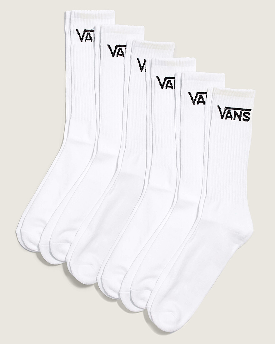 Classic Crew Socks 6Pack VANS White HERO