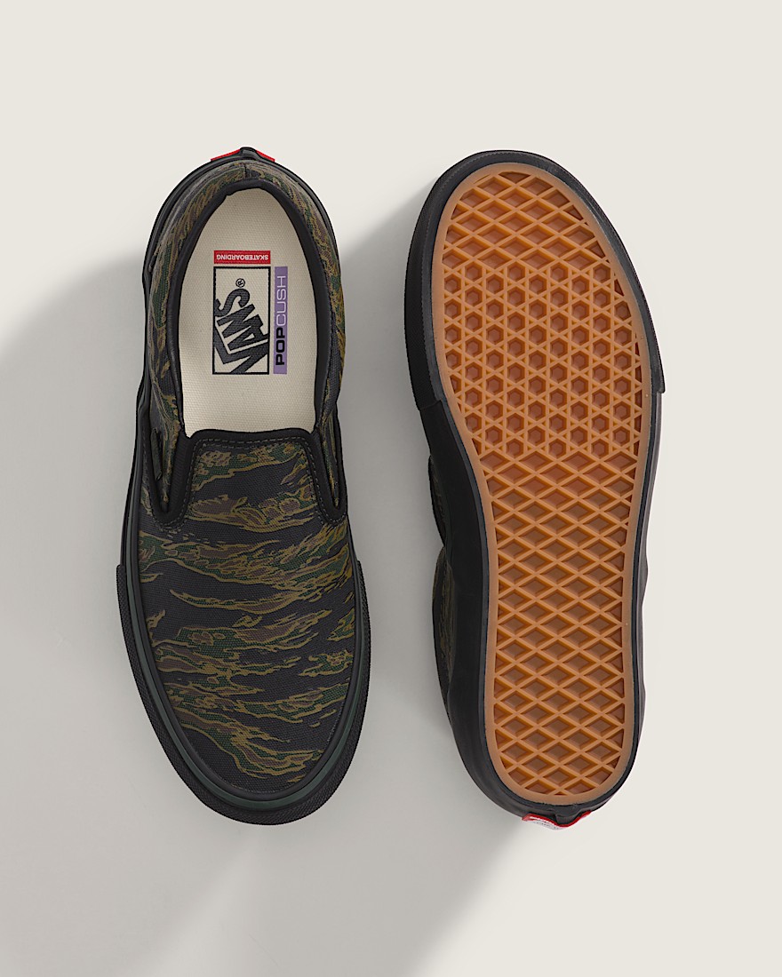 Skate SlipOn Shoe VANS Camo Green  Black ALT2