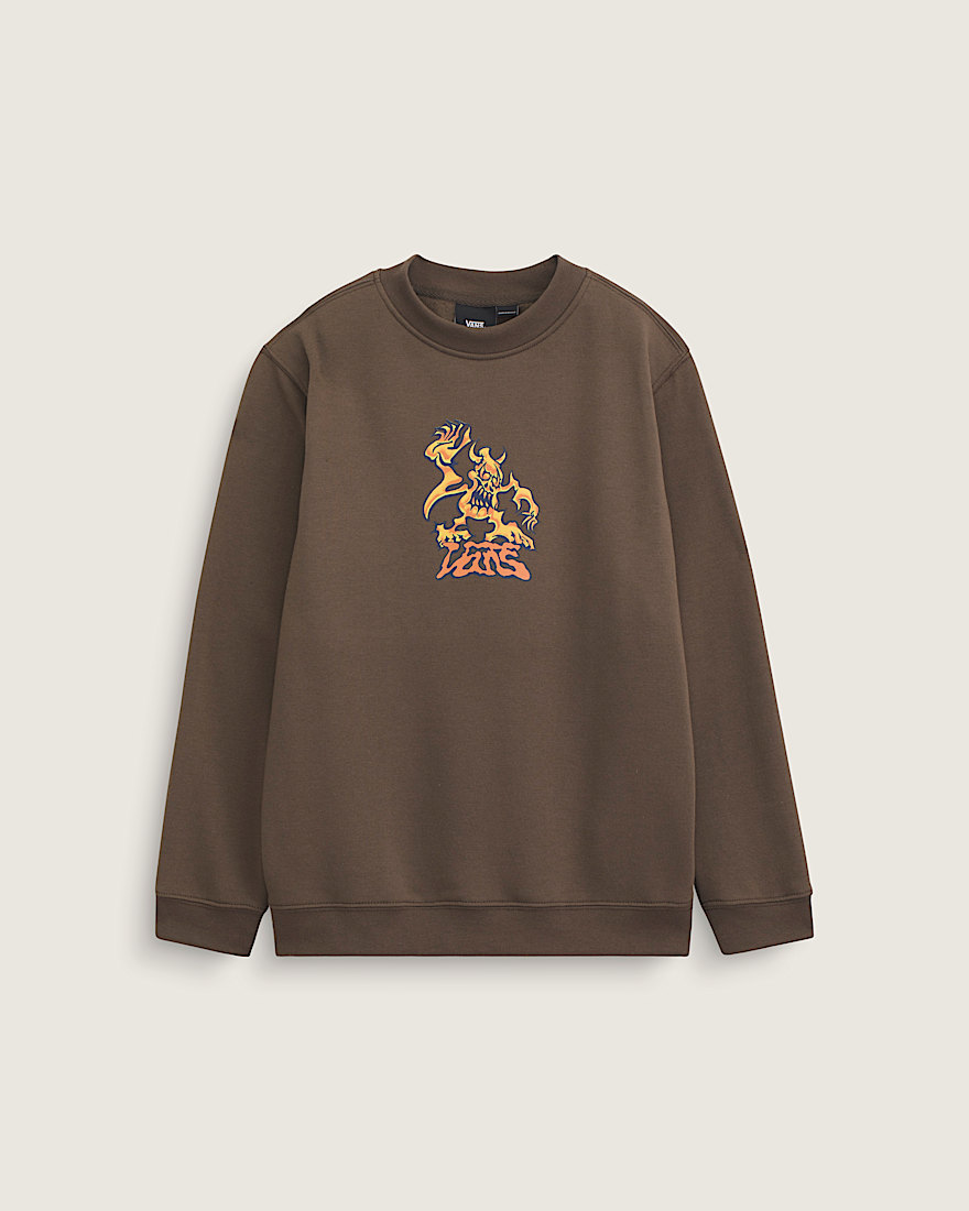Kids Goblin Step Crew Sweatshirt VANS Coal Brown HERO