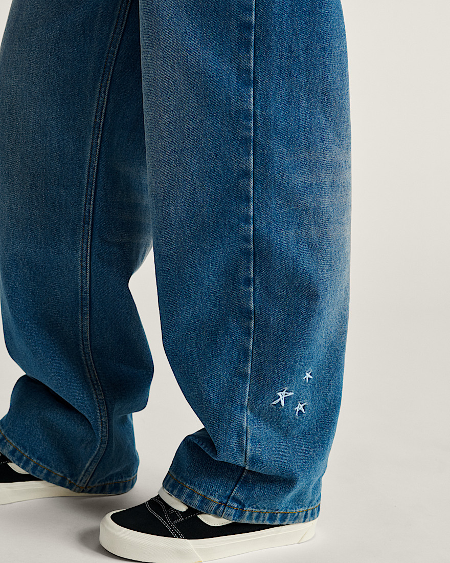 Sirelle Embroidered Denim Pants VANS Vintage Indigo Blue ALT9