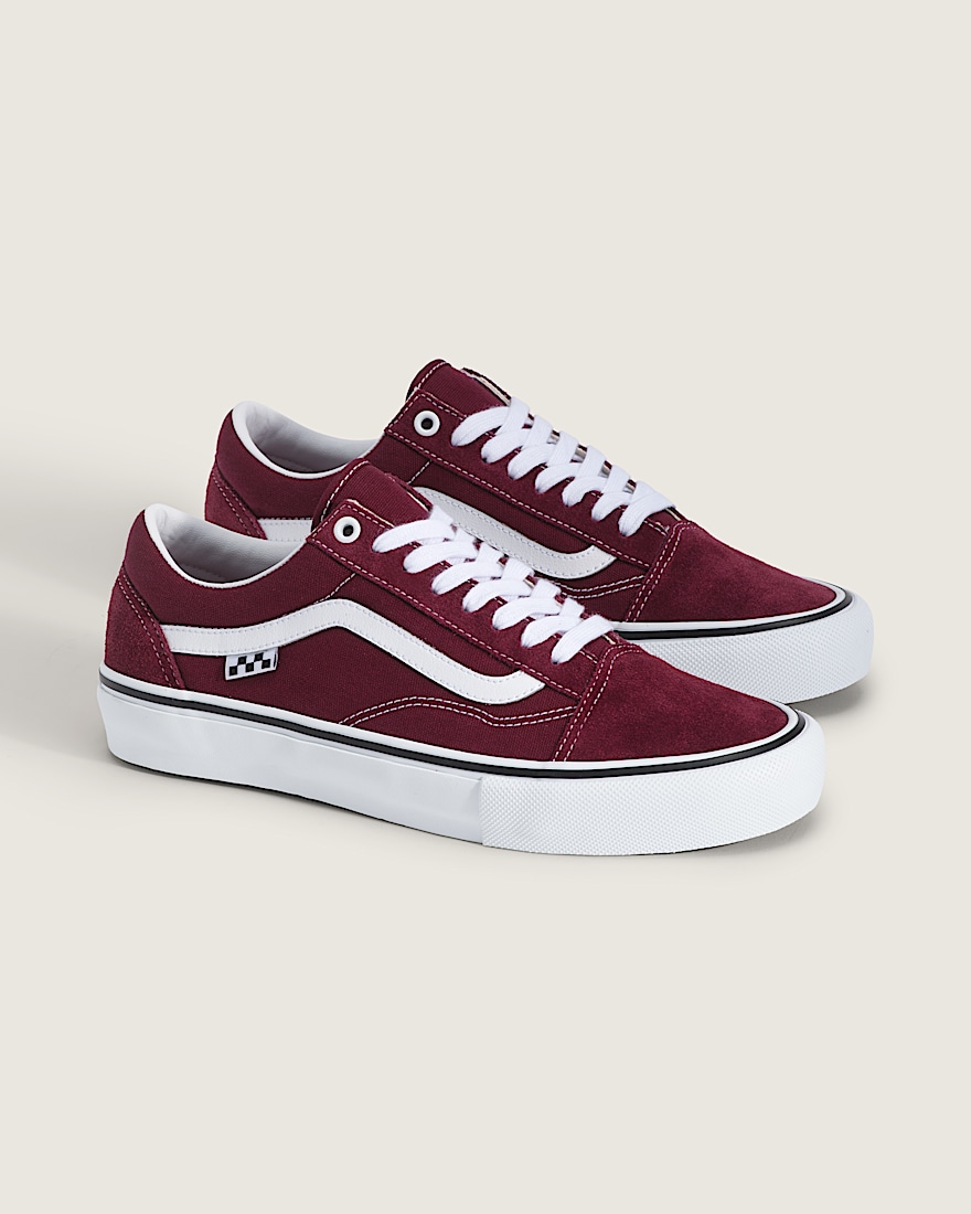 Skate Old Skool Shoe VANS Port Red True White ALT1