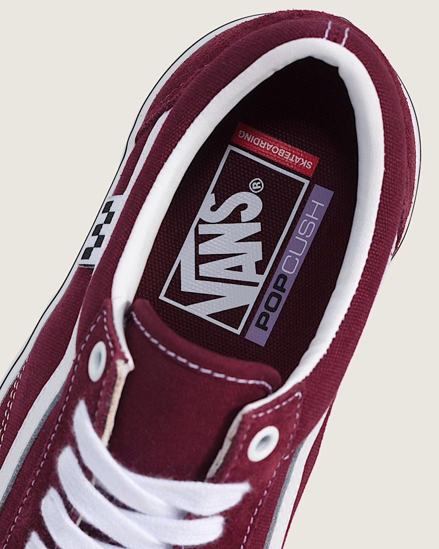 Skate Old Skool Shoe VANS Port Red True White ALT4