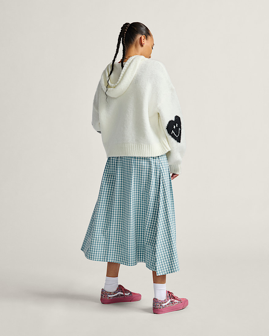 Francesca Full Plaid Skirt VANS Blue  White ALT3