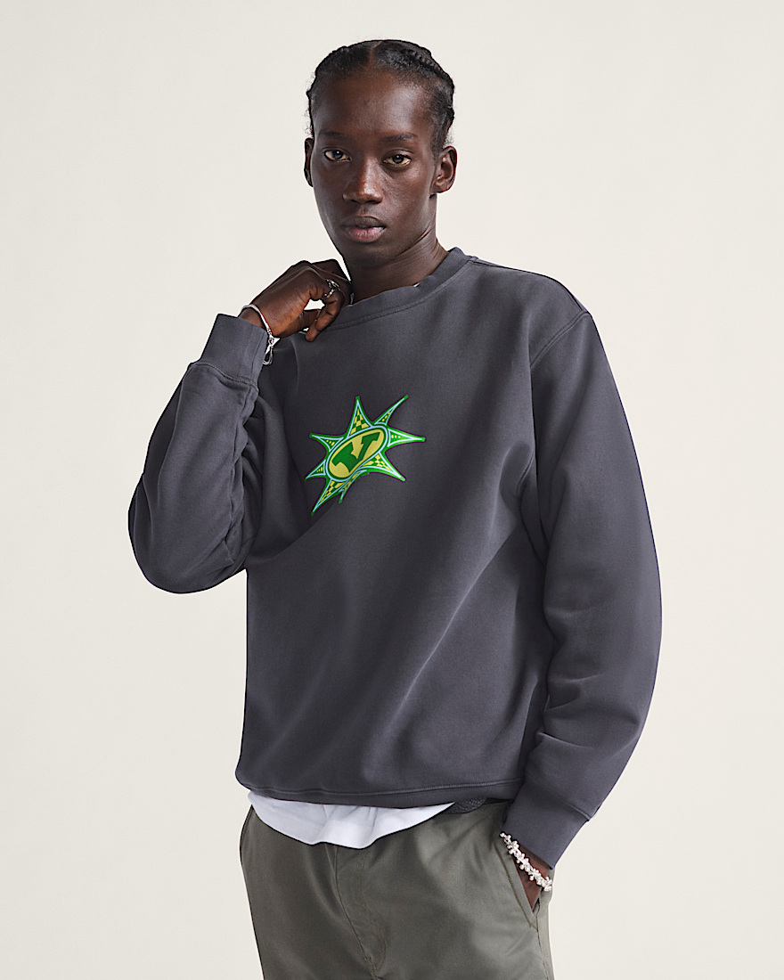 Star Checker Crew Sweatshirt VANS Black ALT1
