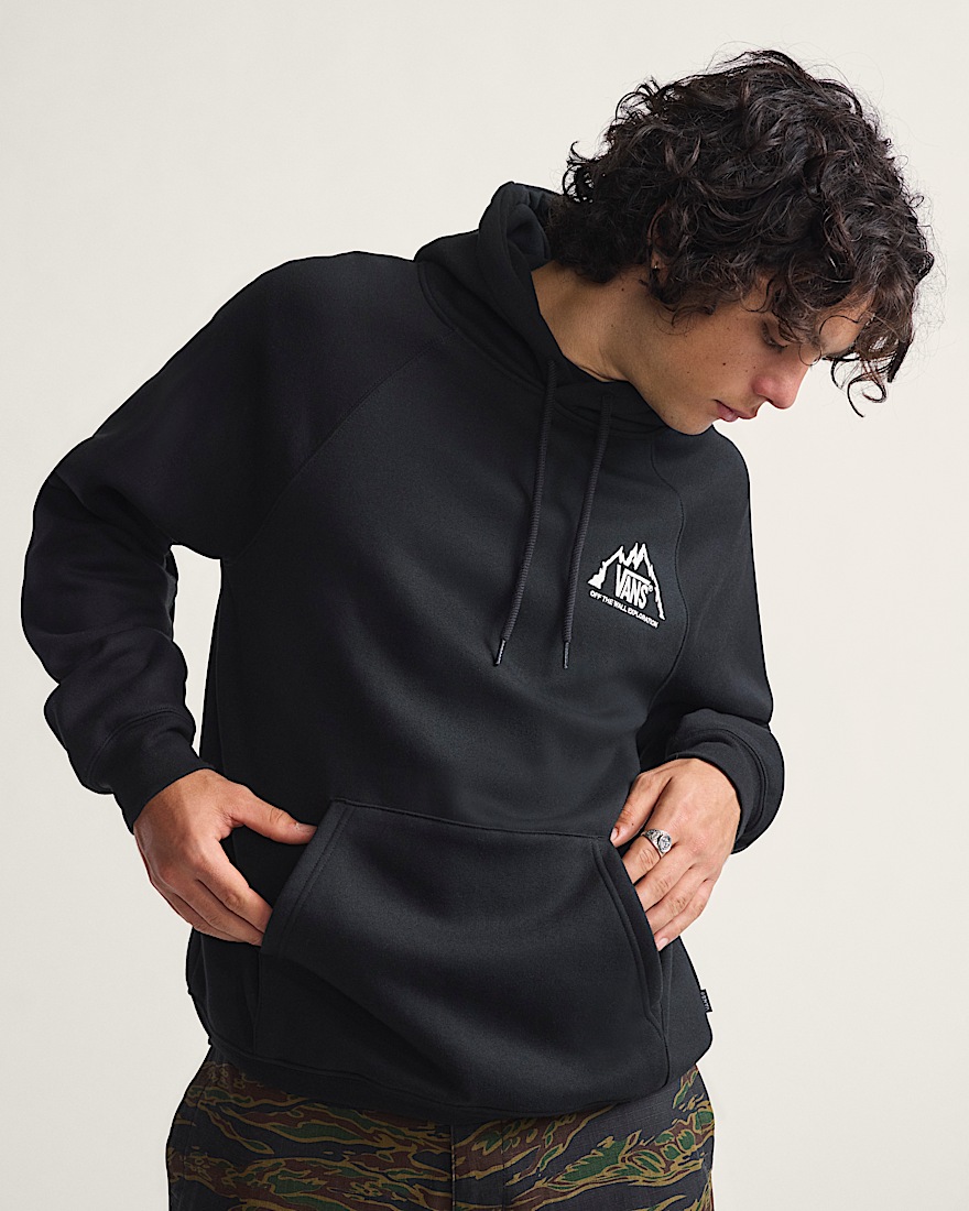 Crestline Logo Pullover Hoodie VANS Black ALT1